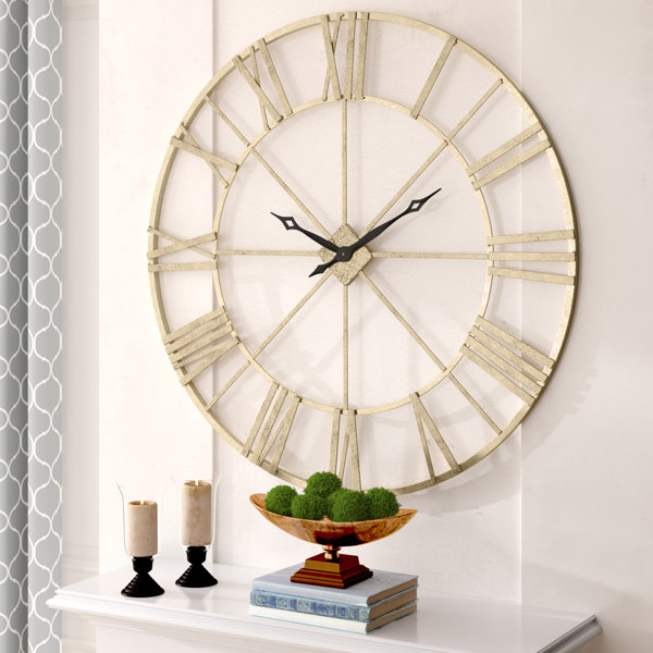 Darby Home Co Oversized Round Gold 48" Wall Clock & Reviews Wayfair